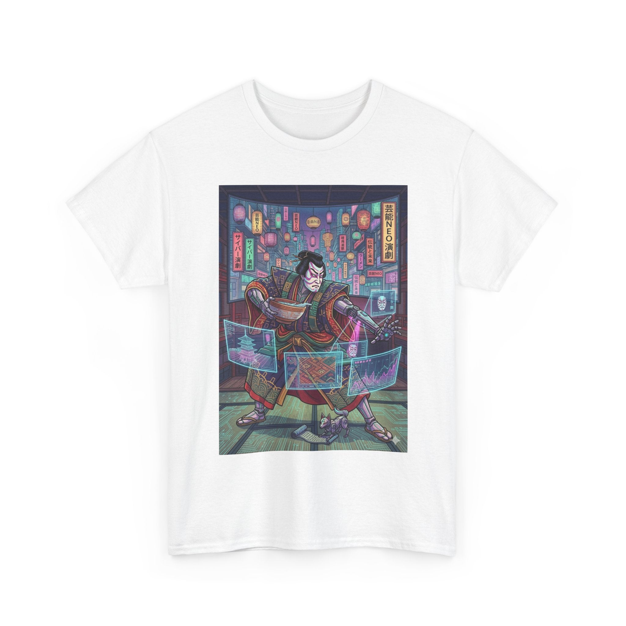Cyberpunk DJ T-Shirt — Neon Night Street Mix Graphic Tee - Japanese Streetwear T-Shirt | Tokyo Style X