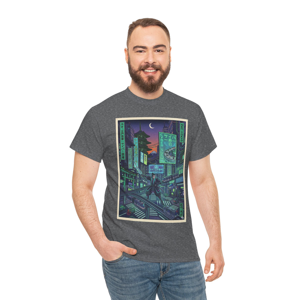 Cyberpunk Cityscape T-Shirt — Neon Night Tokyo Anime Streetwear - Japanese Streetwear T-Shirt | Tokyo Style X