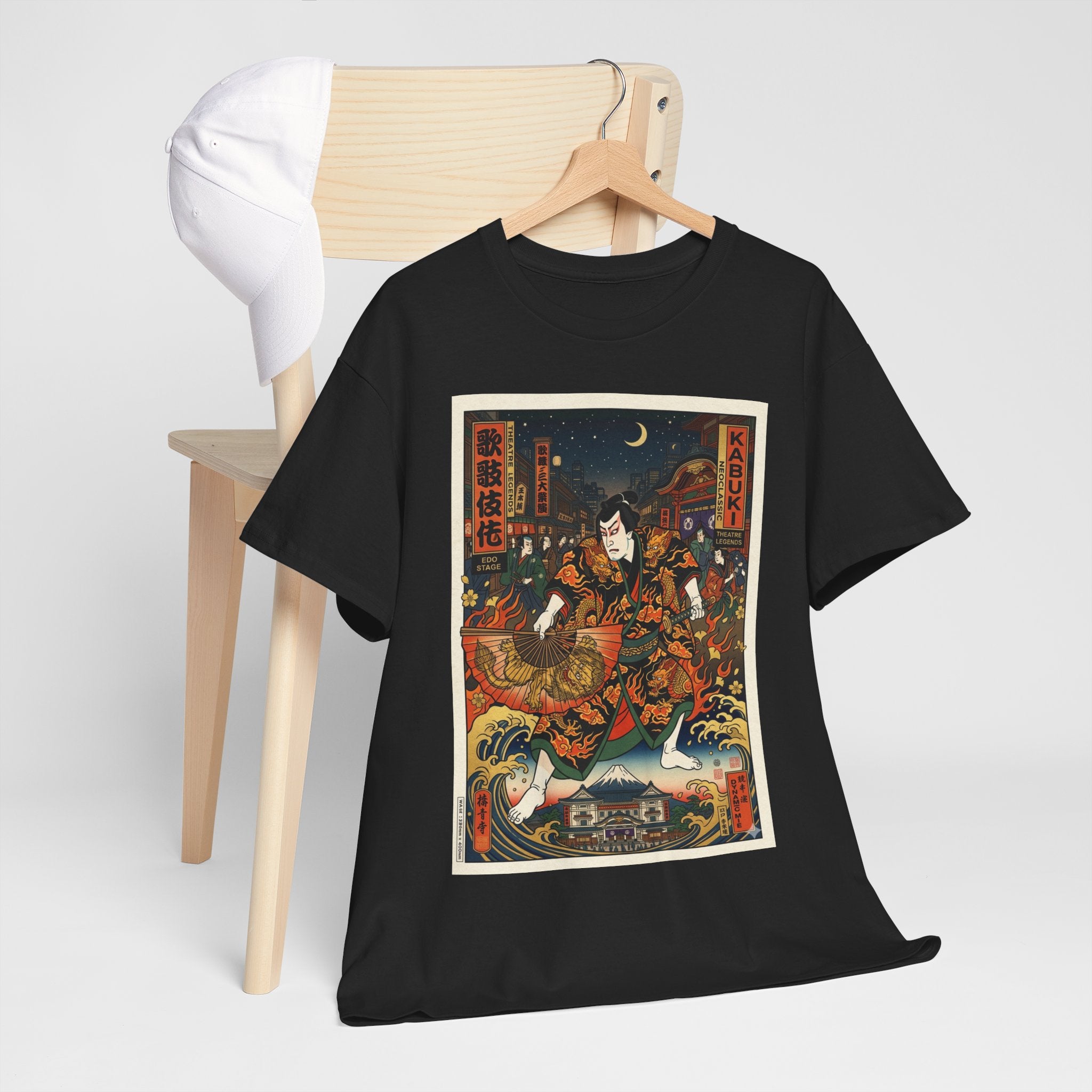 Samurai Night Graphic Tee — Vintage Japanese Warrior Art T-Shirt