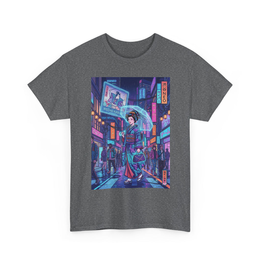 Cyberpunk Geisha T-Shirt — Neon Tokyo Streetwear Graphic Tee - Japanese Streetwear T-Shirt | Tokyo Style X