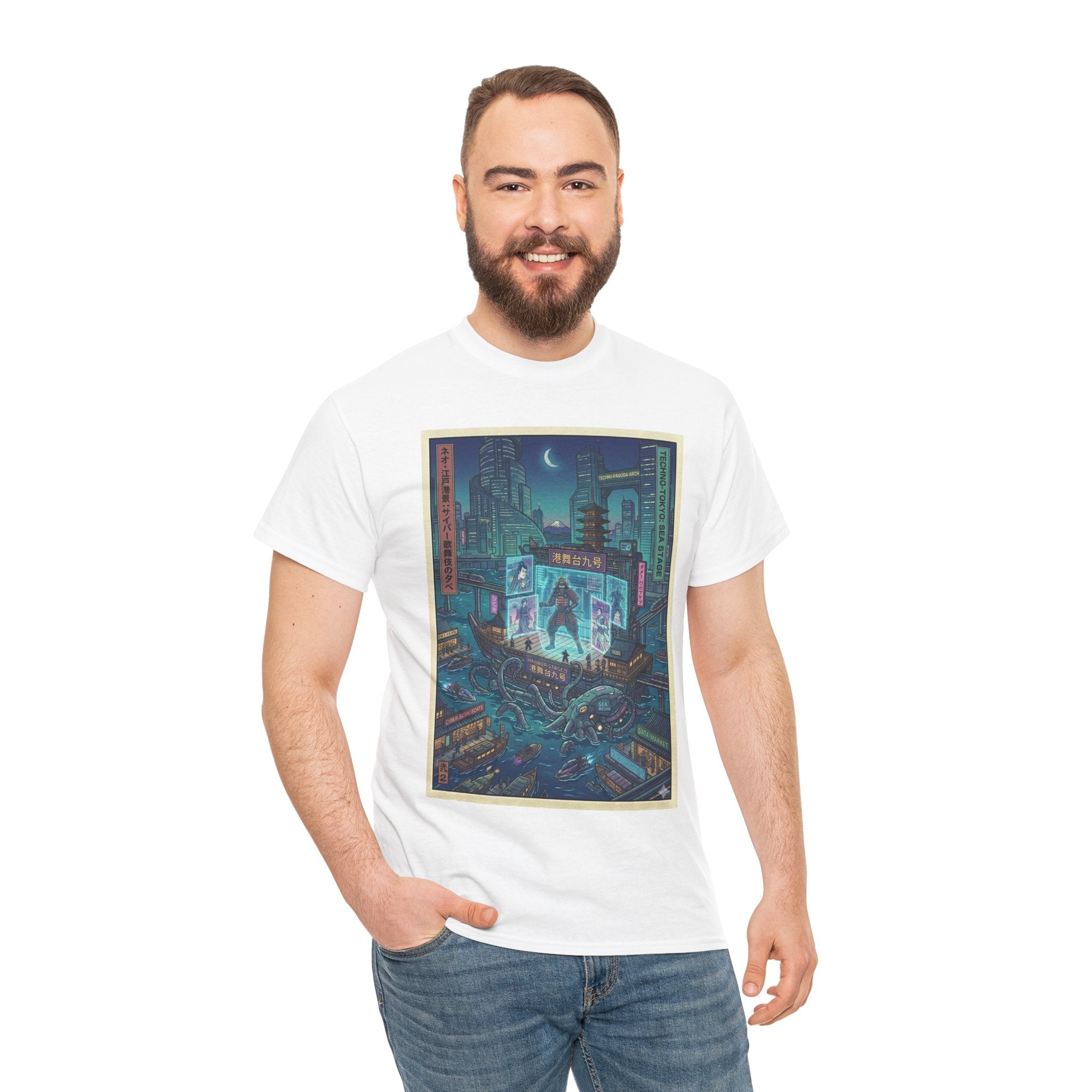Cyberpunk Cityscape T-Shirt — Neon Retro Tokyo Night Graphic Tee - Japanese Streetwear T-Shirt | Tokyo Style X