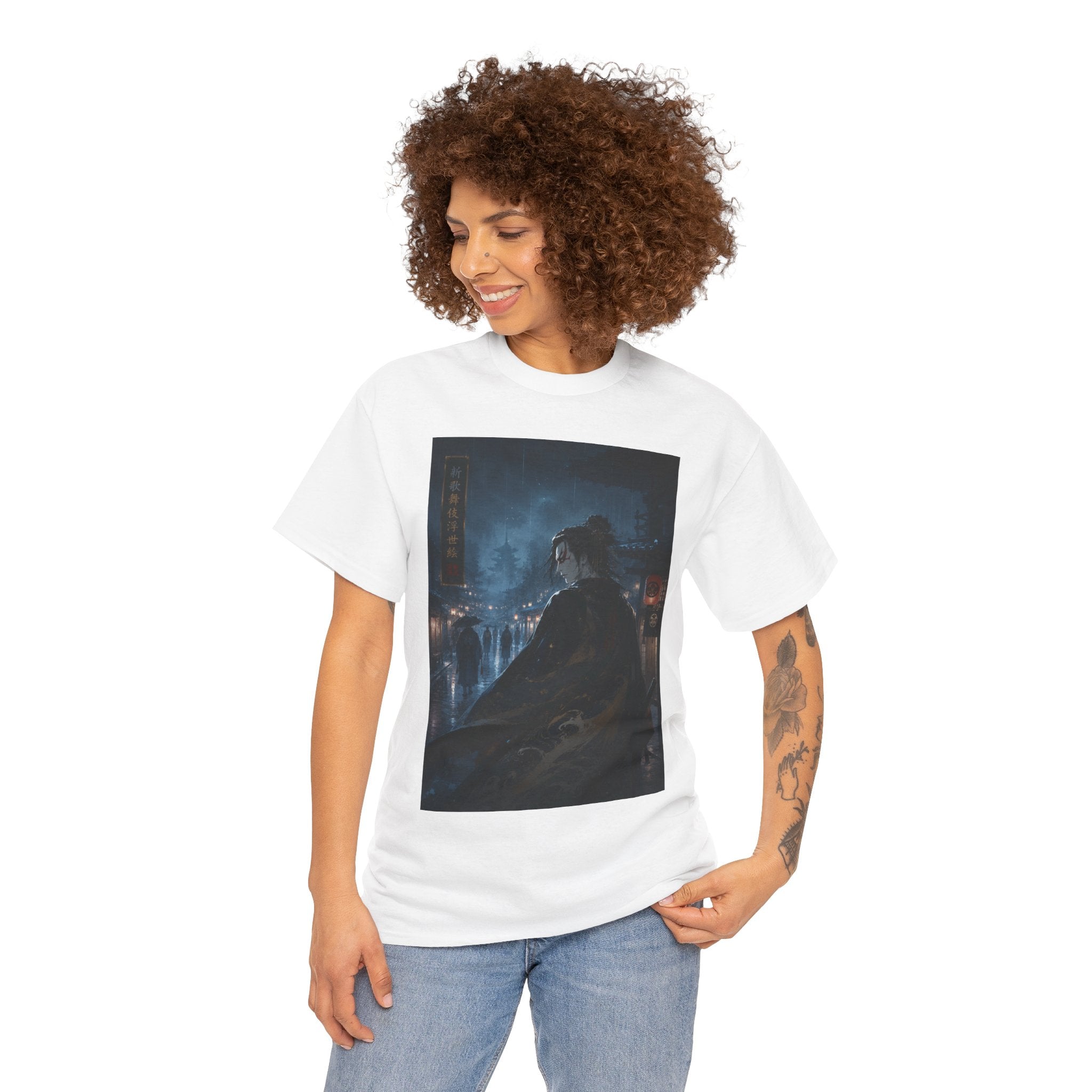 Dark Cityscape T-Shirt — Night Samurai Mystic Streetwear