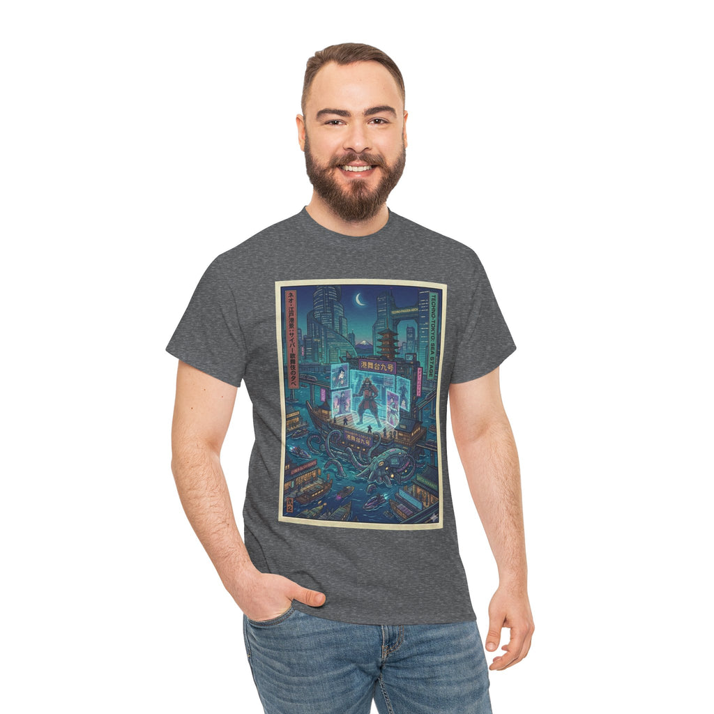 Cyberpunk Cityscape T-Shirt — Neon Retro Tokyo Night Graphic Tee - Japanese Streetwear T-Shirt | Tokyo Style X