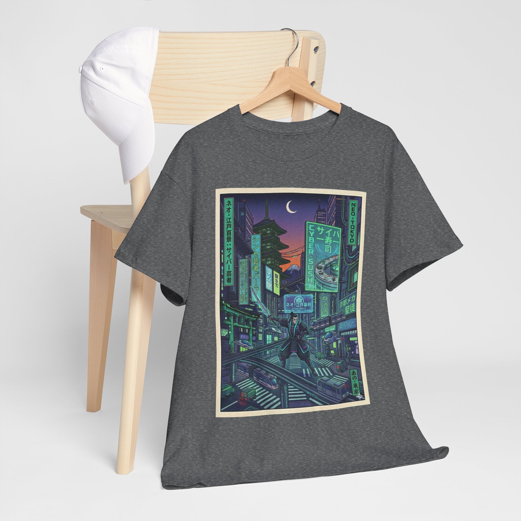 Cyberpunk Cityscape T-Shirt — Neon Night Tokyo Anime Streetwear - Japanese Streetwear T-Shirt | Tokyo Style X