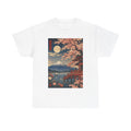 Japanese Cherry Blossom Scenic Tee — Mt. Fuji Sunset Print