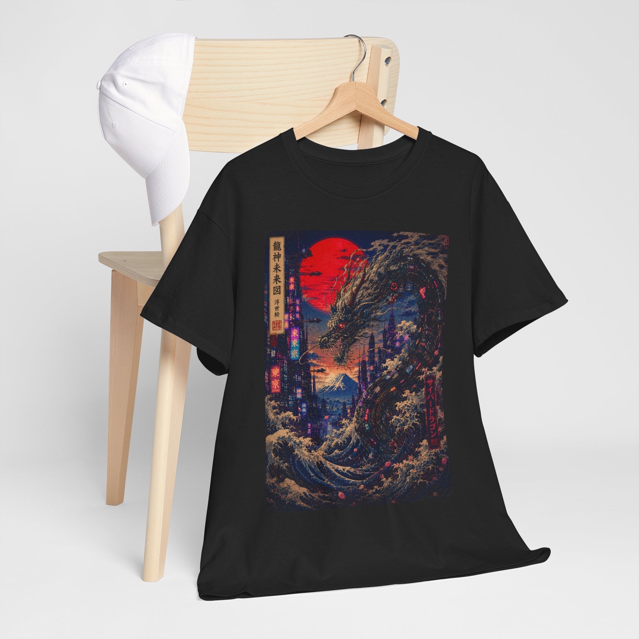 Dragon Citywave T-Shirt — Retro Cyberpunk Japanese Art Tee