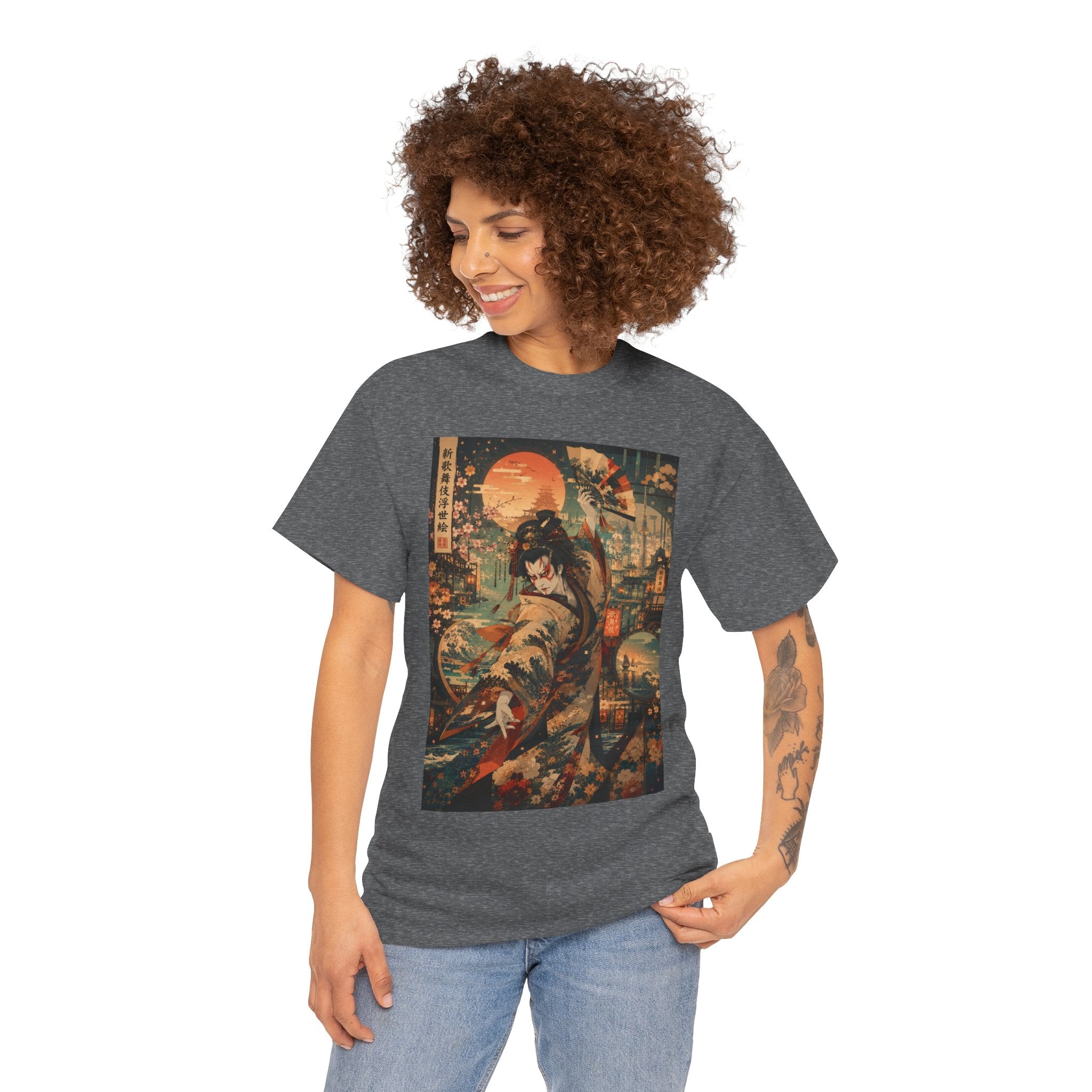 Samurai Sunset T-Shirt — Vintage Japanese Warrior Graphic Tee