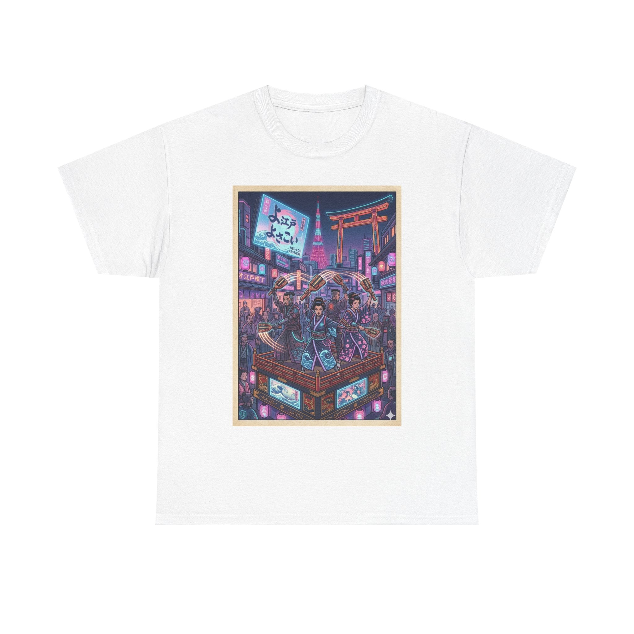 Anime Cyberpunk City T-Shirt | Neon Tokyo Street Scene | Tokyo Style X