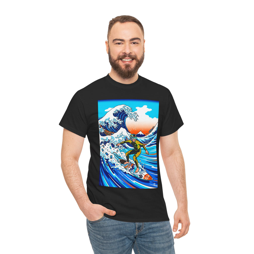 Surfing Great Wave T-Shirt — Retro Japanese Wave Surf Tee
