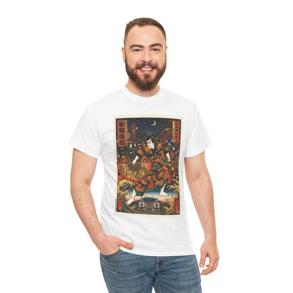 Samurai Night Graphic Tee — Vintage Japanese Warrior Art T-Shirt