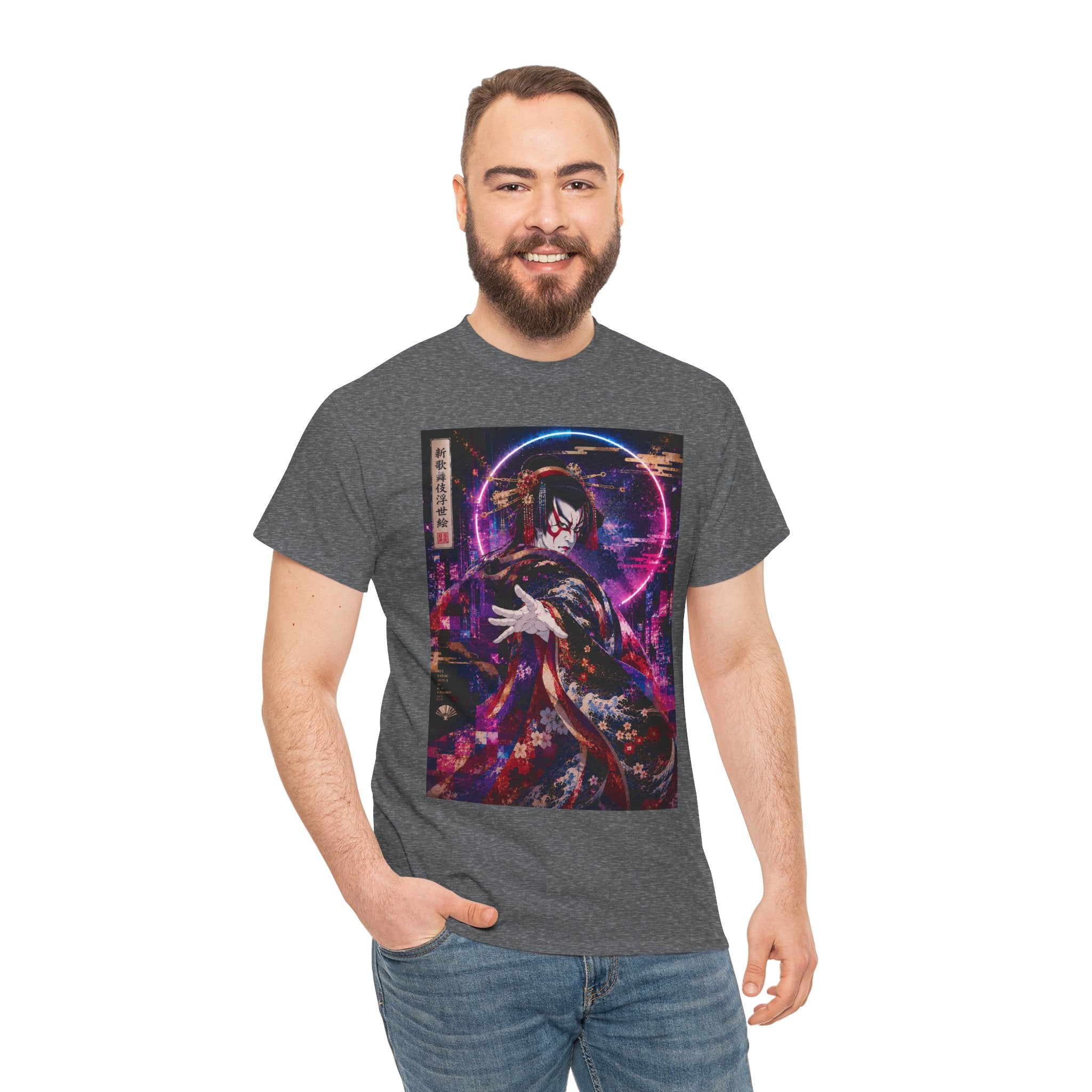 Anime Kimono Tee — Neon Samurai Aesthetic