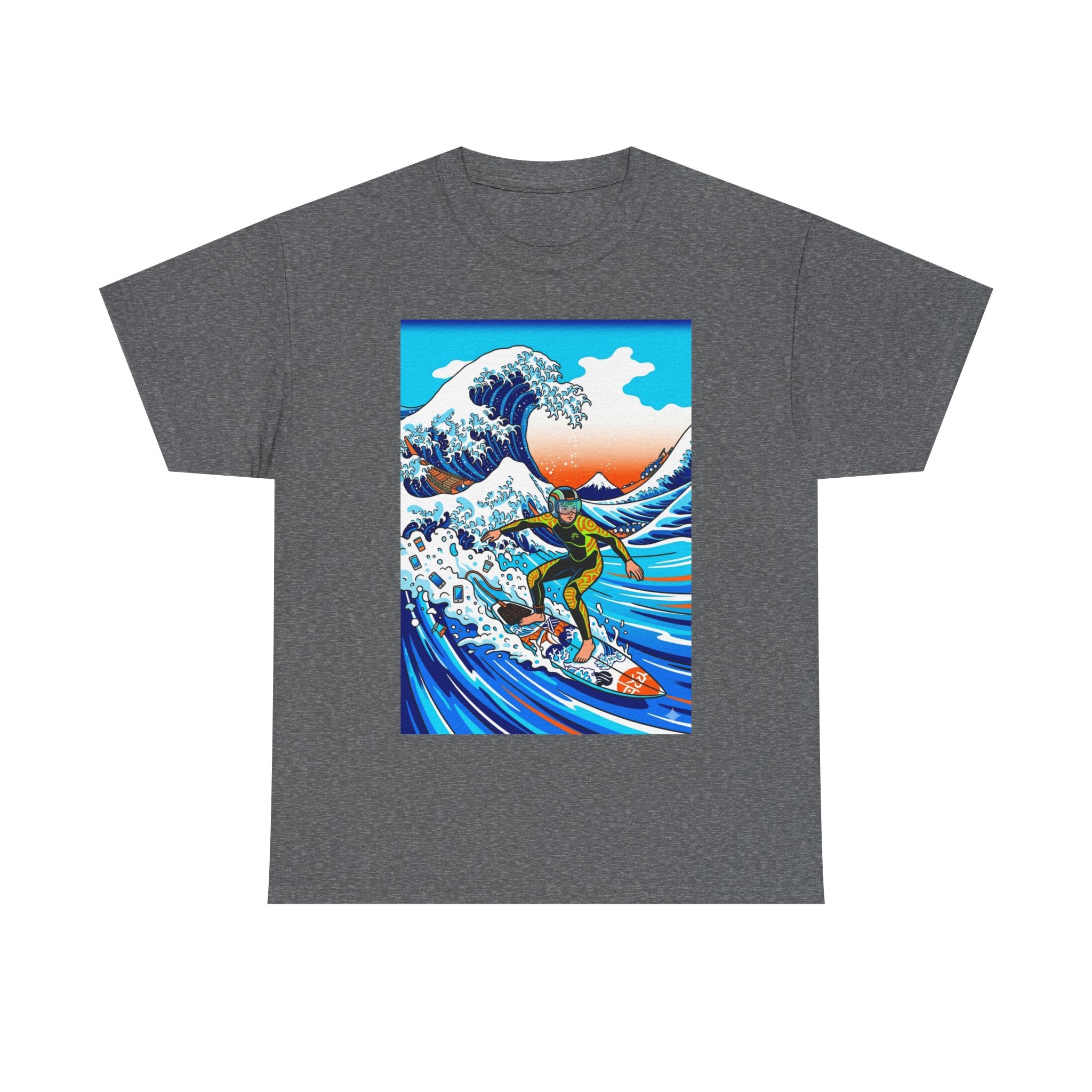 Surfing Great Wave T-Shirt — Retro Japanese Wave Surf Tee