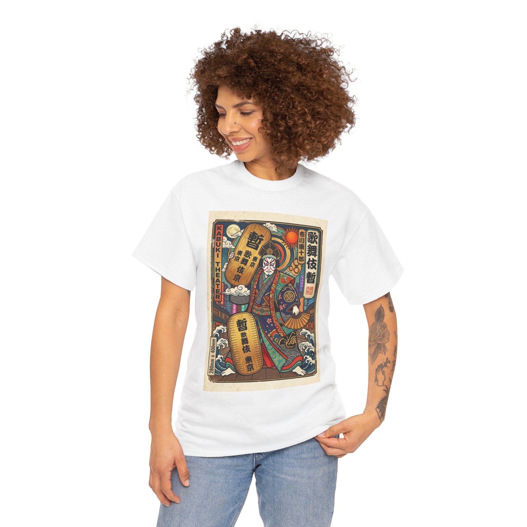 Vintage Japanese Ukiyo-e Samurai Tee — Traditional Woodblock Warrior Design