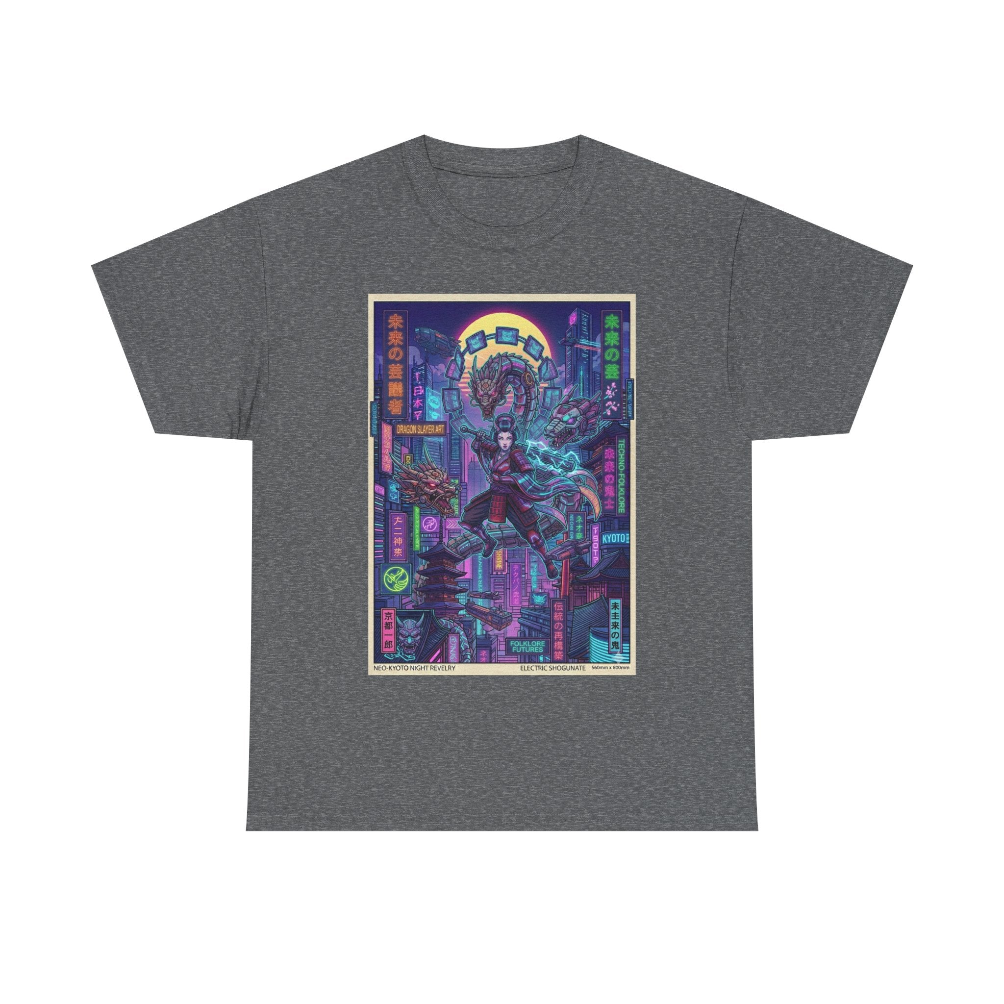 Cyberpunk Samurai T-Shirt — Neon City Ronin Art Tee - Japanese Streetwear T-Shirt | Tokyo Style X