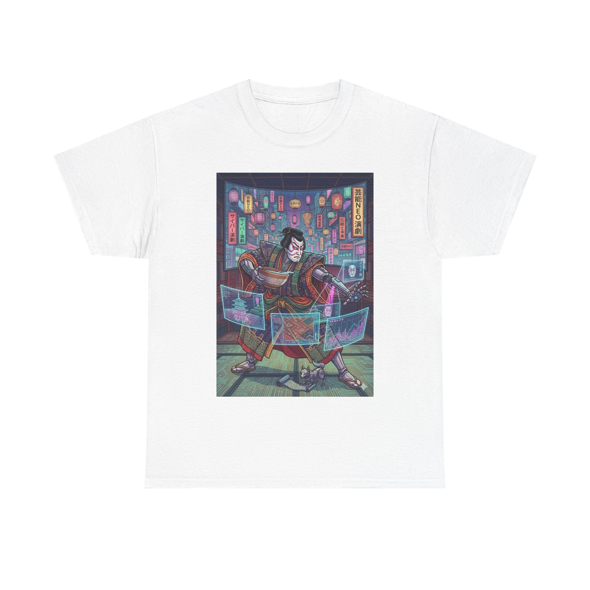 Cyberpunk DJ T-Shirt — Neon Night Street Mix Graphic Tee - Japanese Streetwear T-Shirt | Tokyo Style X