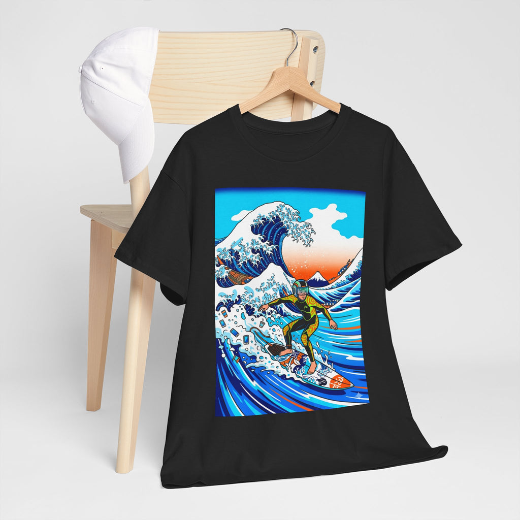 Surfing Great Wave T-Shirt — Retro Japanese Wave Surf Tee