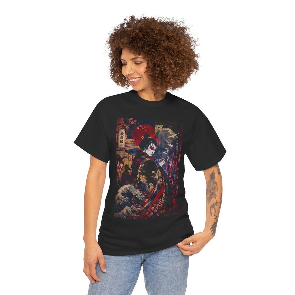 Geisha Nightstreet T‑Shirt — Japanese Urban Ukiyo‑e Style Tee