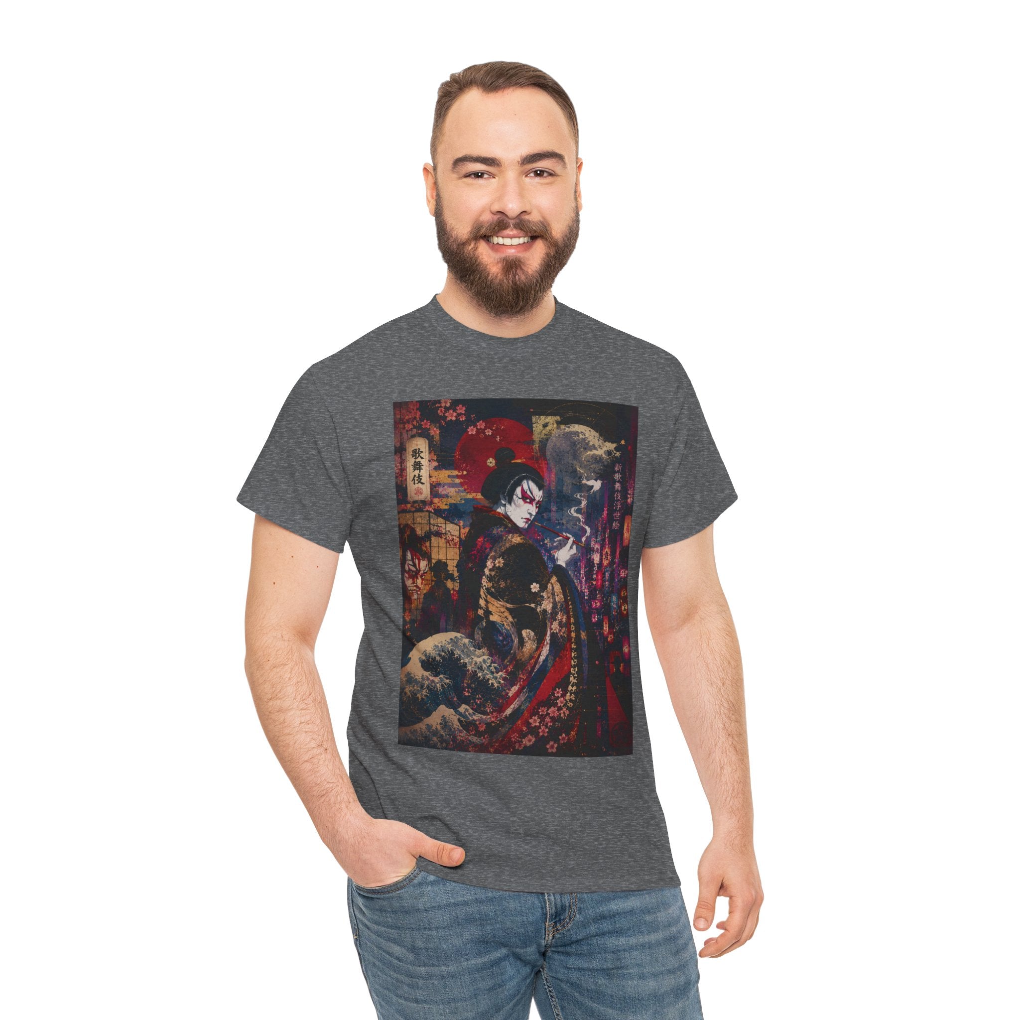 Geisha Nightstreet T‑Shirt — Japanese Urban Ukiyo‑e Style Tee
