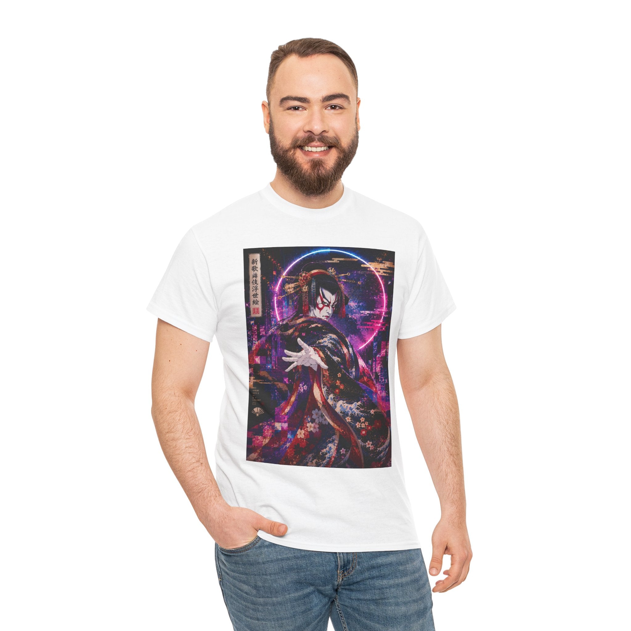 Anime Kimono Tee — Neon Samurai Aesthetic