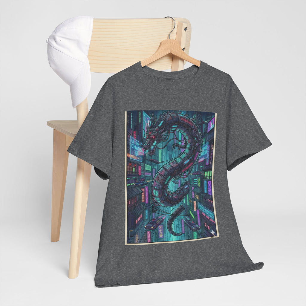Cyberpunk Serpent T‑Shirt — Neon Futuristic Snake Graphic Tee