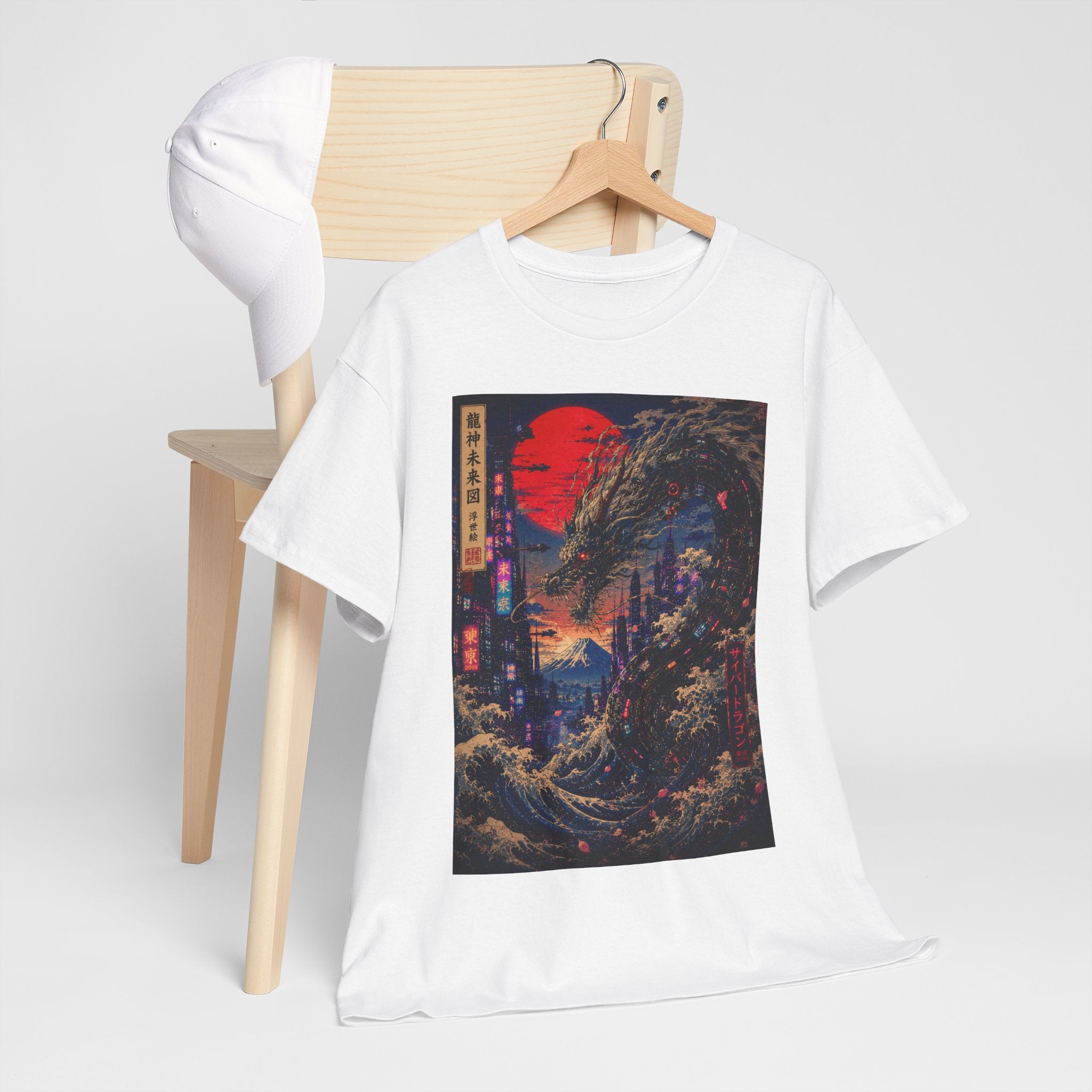 Dragon Citywave T-Shirt — Retro Cyberpunk Japanese Art Tee