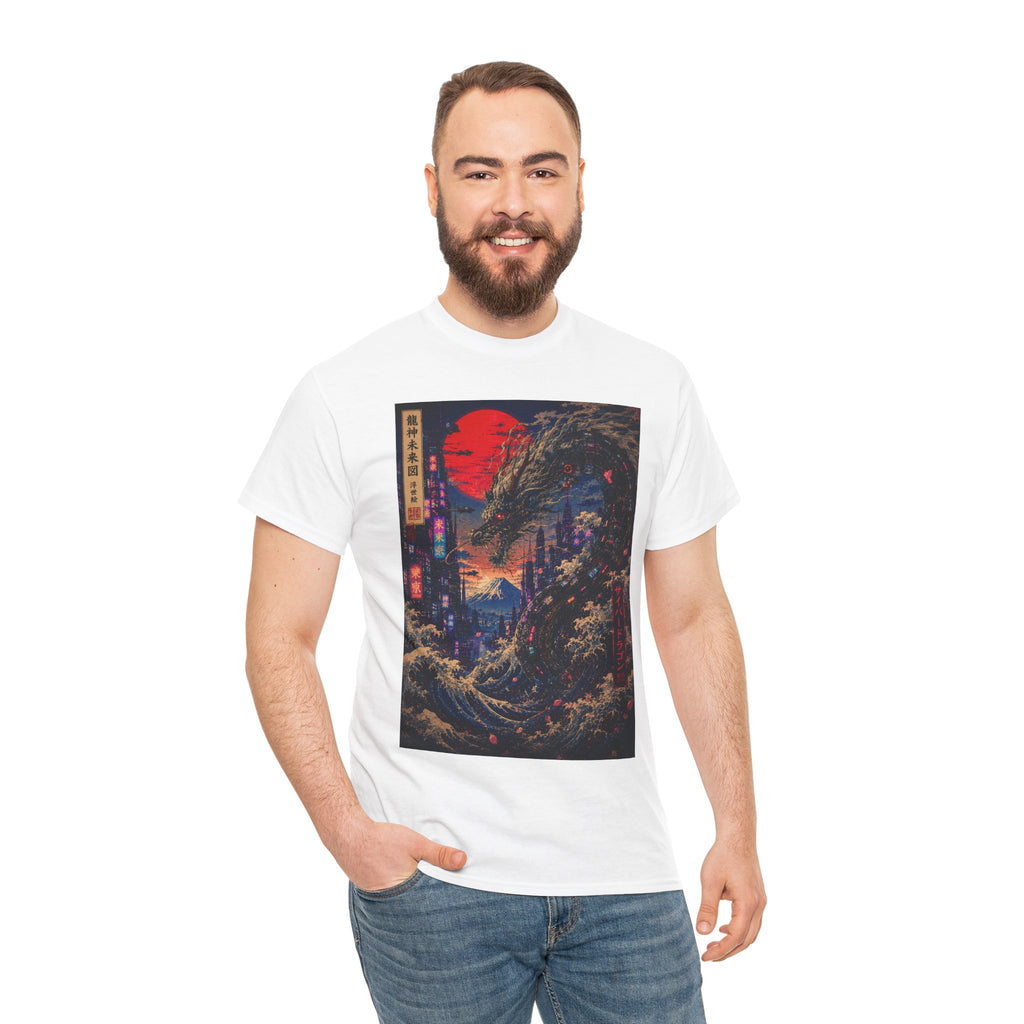 Dragon Citywave T-Shirt — Retro Cyberpunk Japanese Art Tee