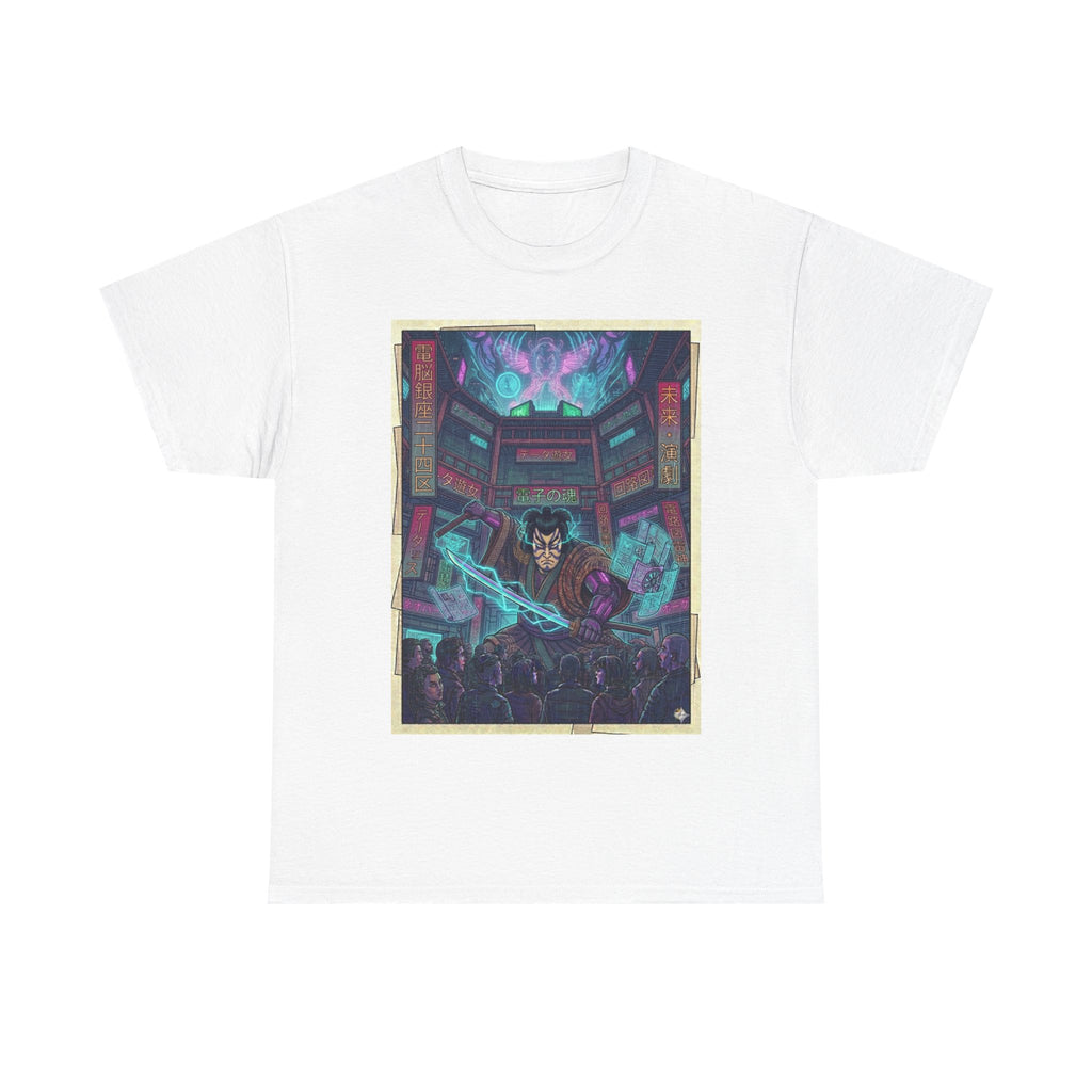 Cyberpunk Sorcerer T-Shirt — Neon Magic Arcade Art Tee