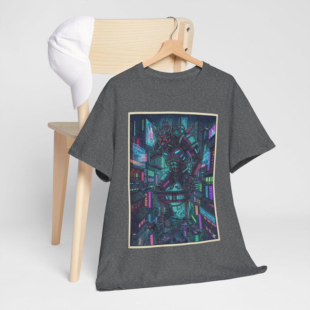 Cyberpunk Cityscape T-Shirt — Neon Futuristic Anime Streetwear