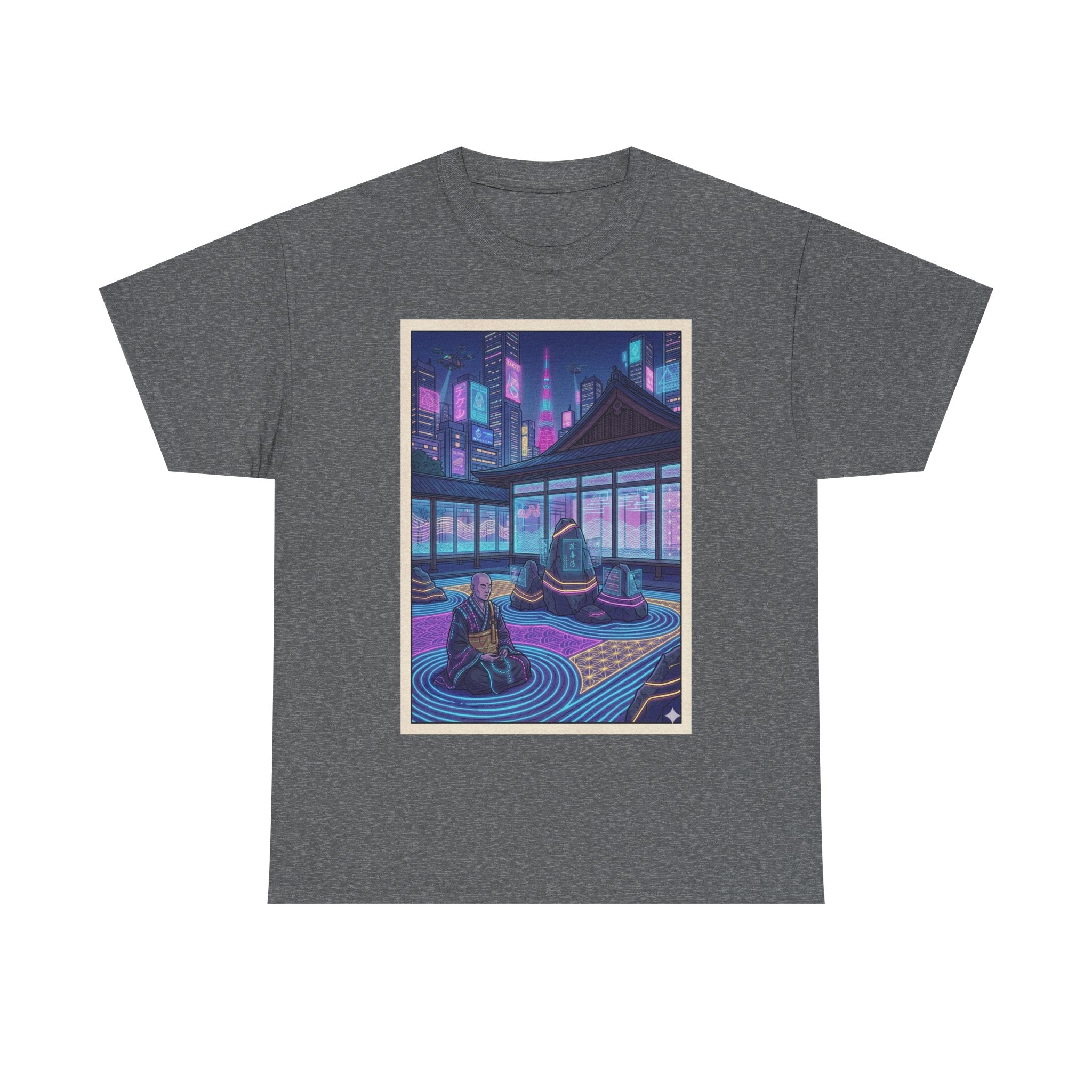 Retro Neon Rooftop Zen Tee